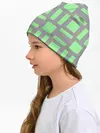 Детская шапка / Пиксели зеленые