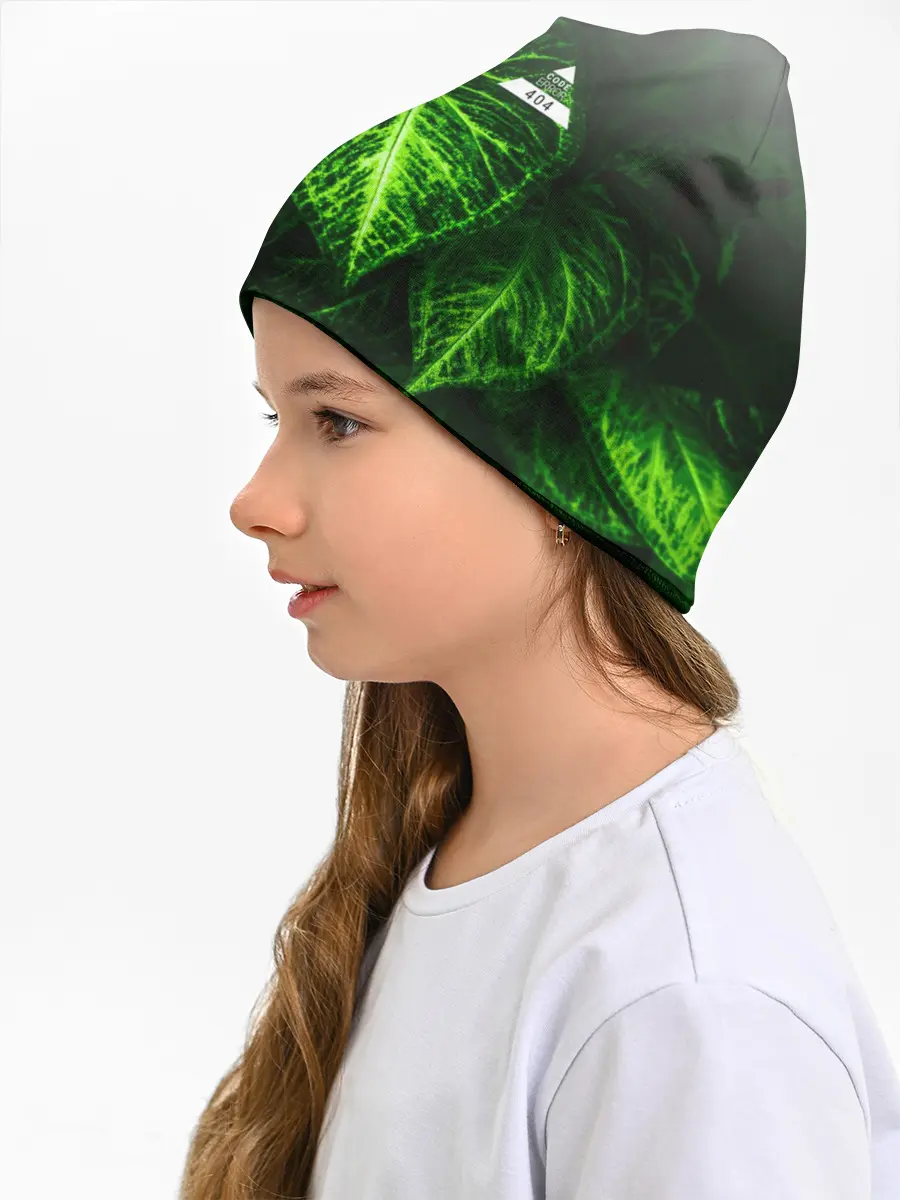 Детская шапка / Листья зеленые CODE ERROR 404