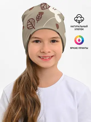 Детская шапка / Цветочный принт