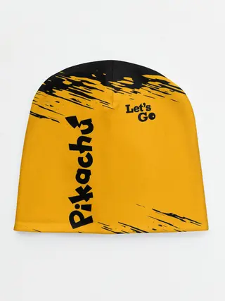 Детская шапка / Pikachu black&yellow