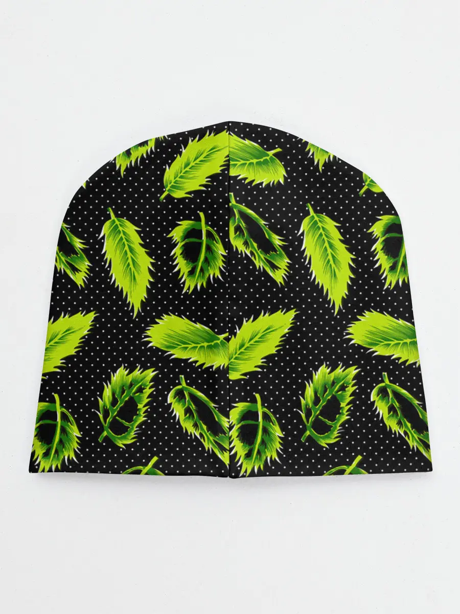 Детская шапка / Зеленые листья