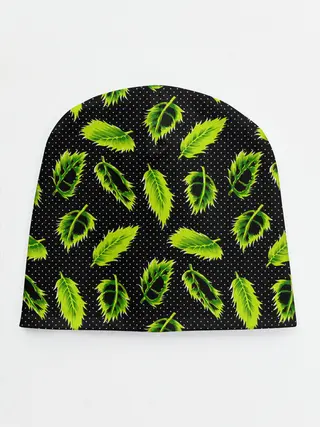 Детская шапка / Зеленые листья