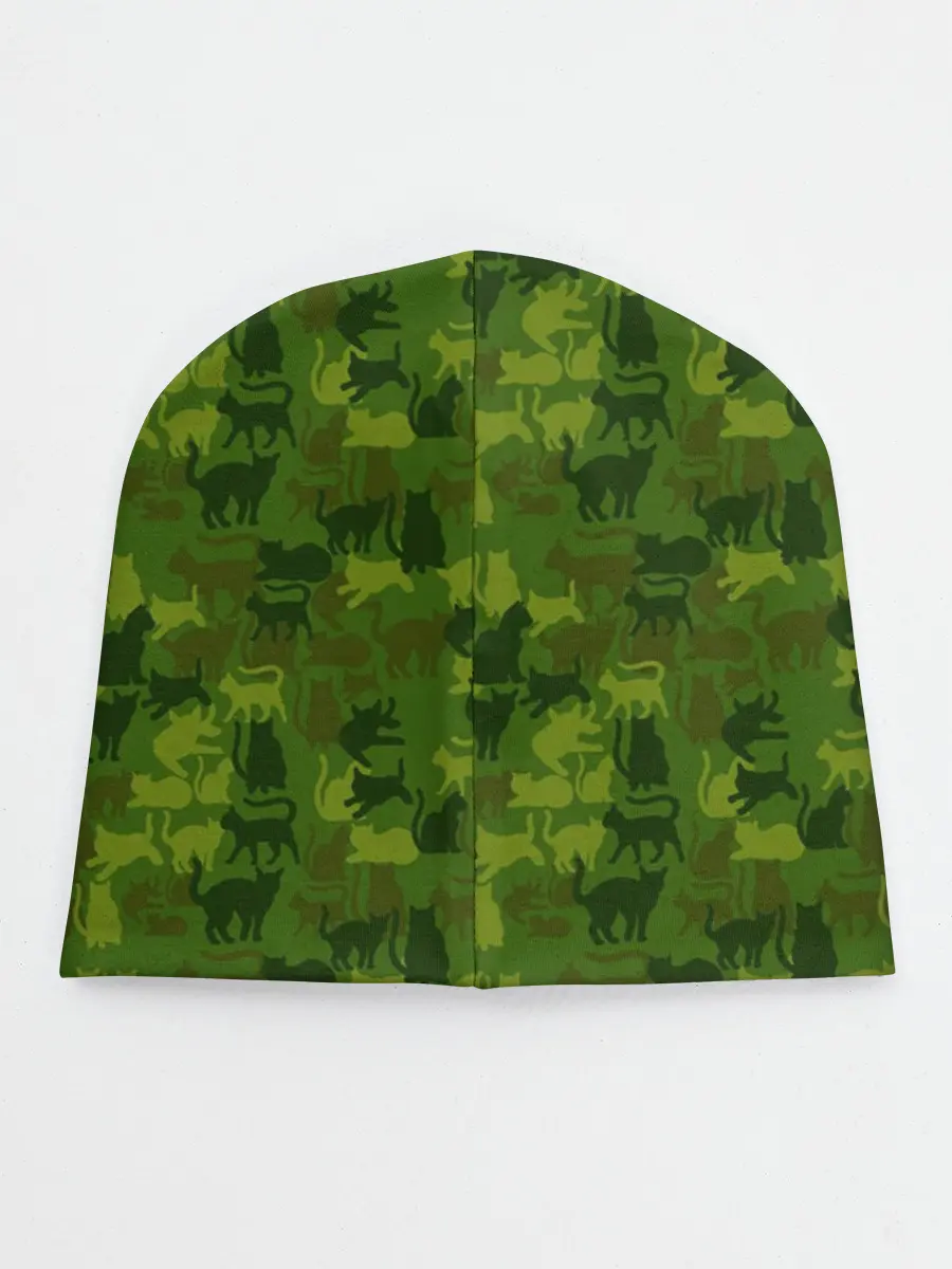 Детская шапка / Камуфляж | Котики
