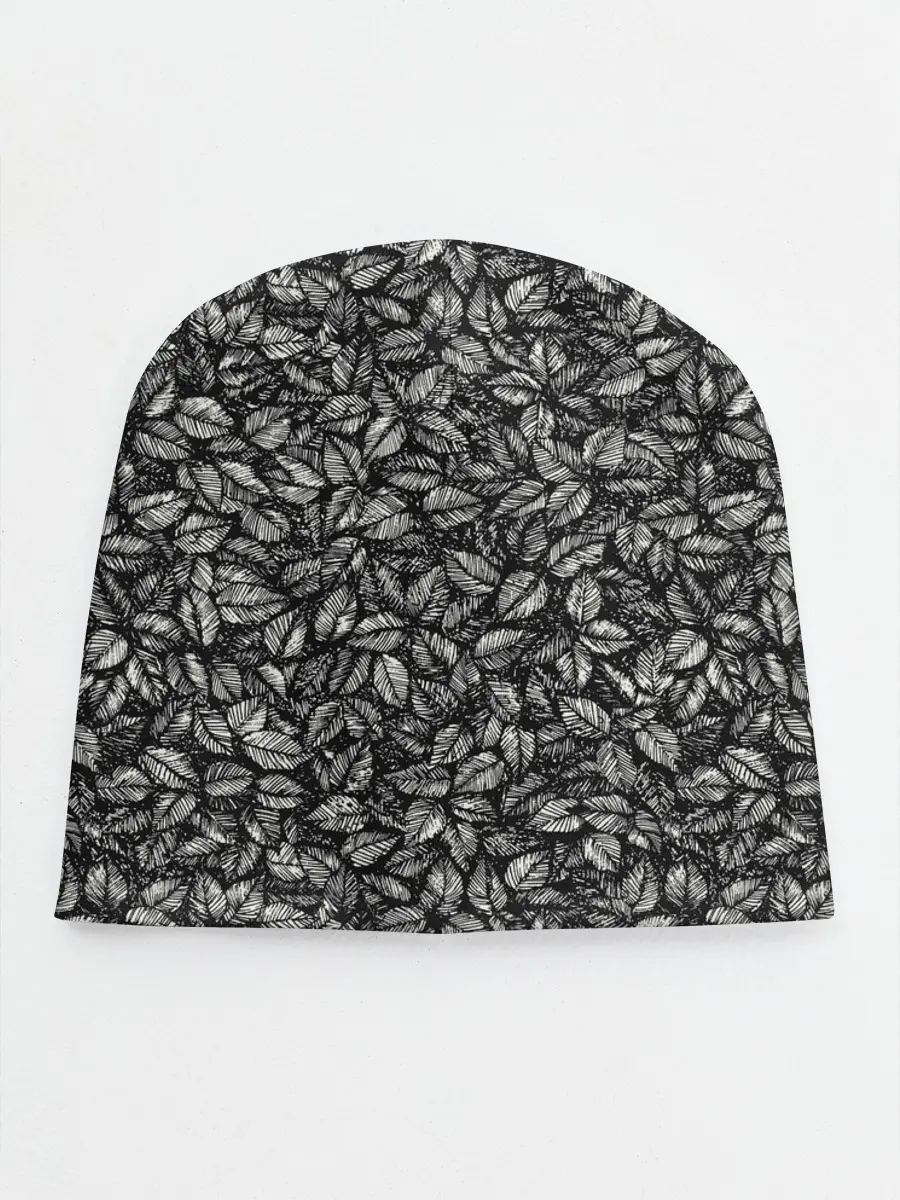 Детская шапка / ЛИСТВА ЧЕРНО-БЕЛОЕ