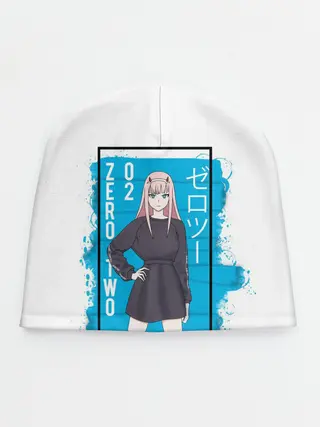 Детская шапка / Zero Two blue back