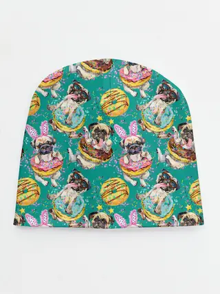 Детская шапка / Мопсы в пончиках