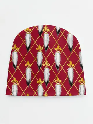 Детская шапка / Tassels red gold 3D space