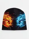 Детская шапка / Абстракция,Инь-Ян,Огонь,Вода