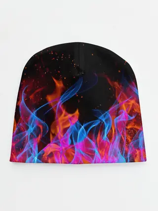 Детская шапка / ТРИ ОГНЯ / FIRE / СИНИЙ ОГОНЬ