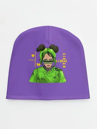 Детская шапка / Billie Eilish Purple