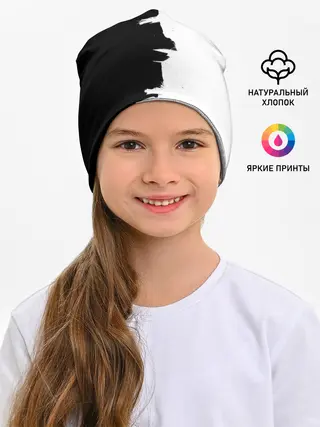 Детская шапка / Черным по белому
