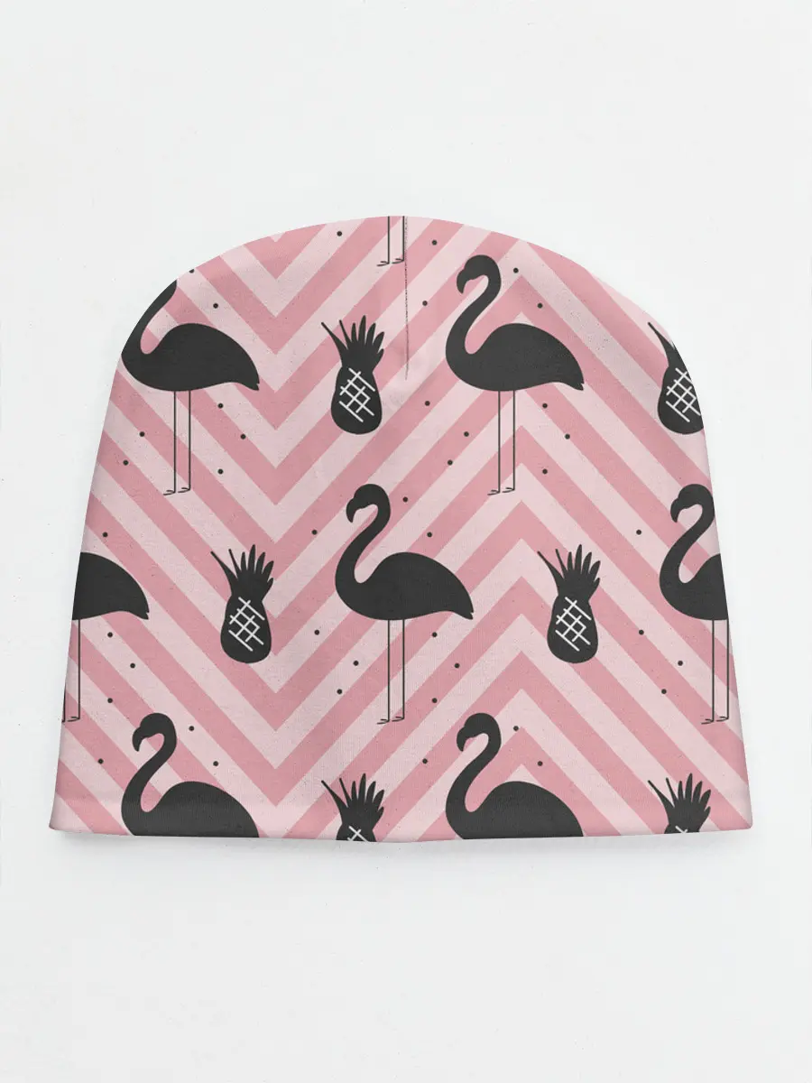 Детская шапка / Черный фламинго