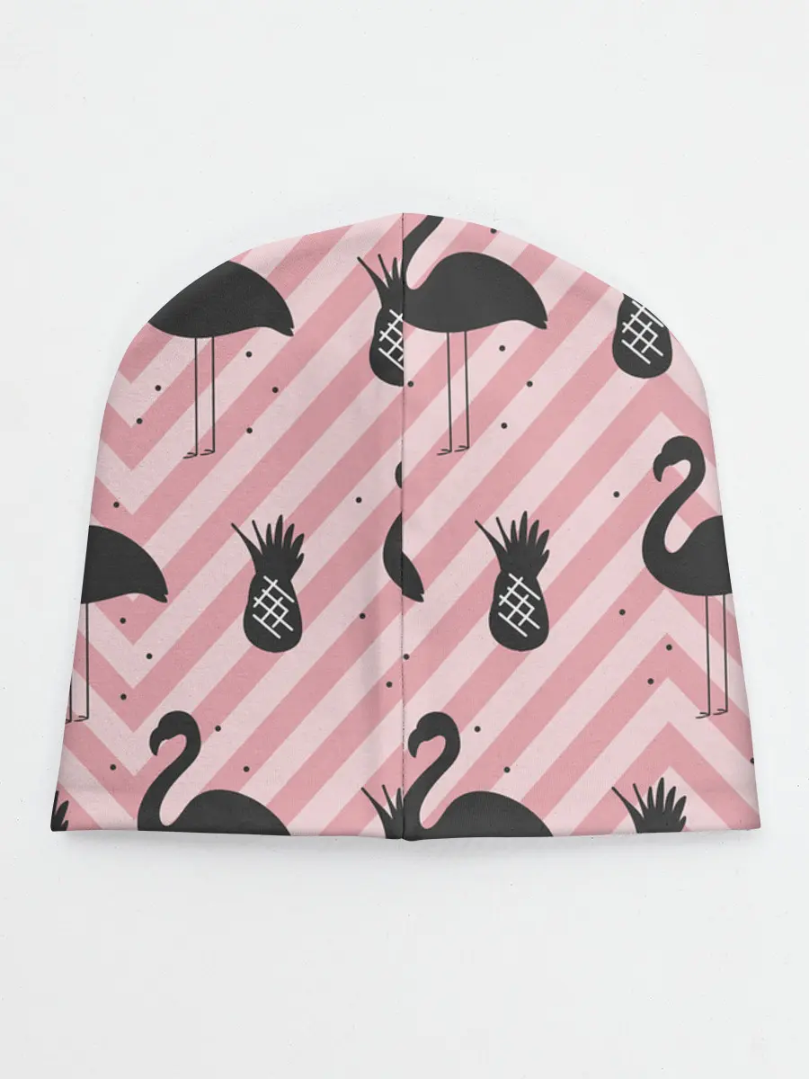 Детская шапка / Черный фламинго