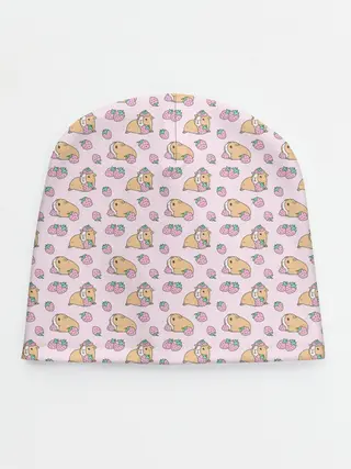 Детская шапка / Морские свинки с клубникой