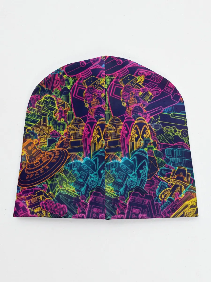 Детская шапка / Neon Robots