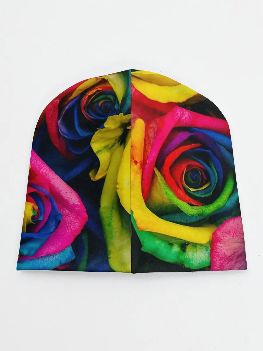 Детская шапка / Разноцветные розы