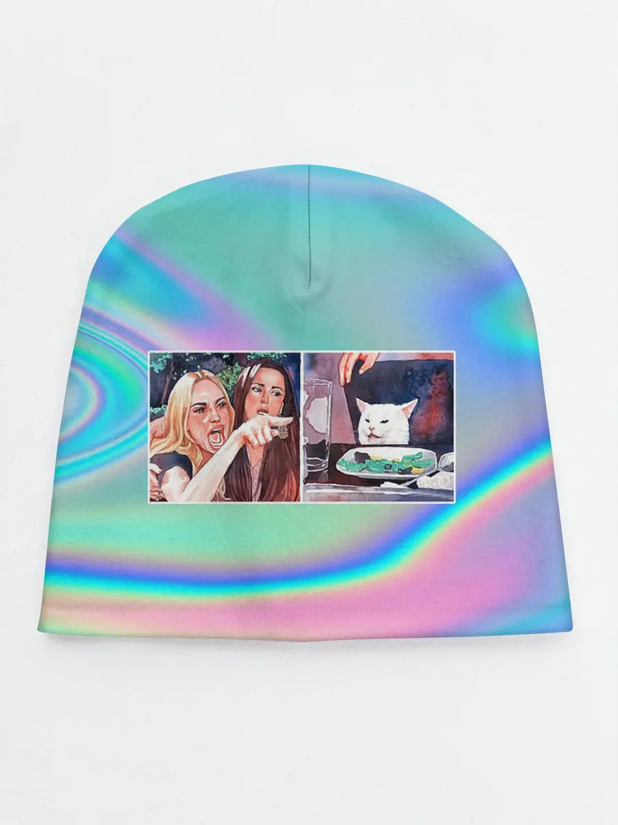 Детская шапка / woman yelling at cat