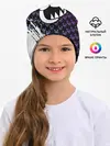 Детская шапка / Монокума на фиолетовом паттерне