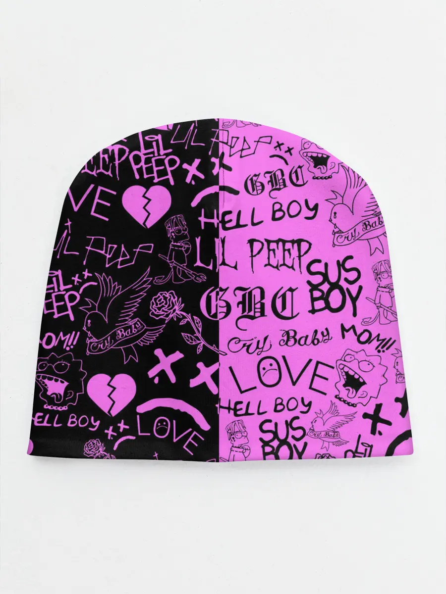 Детская шапка / LIL PEEP LOGOBOMBING BLACK PINK
