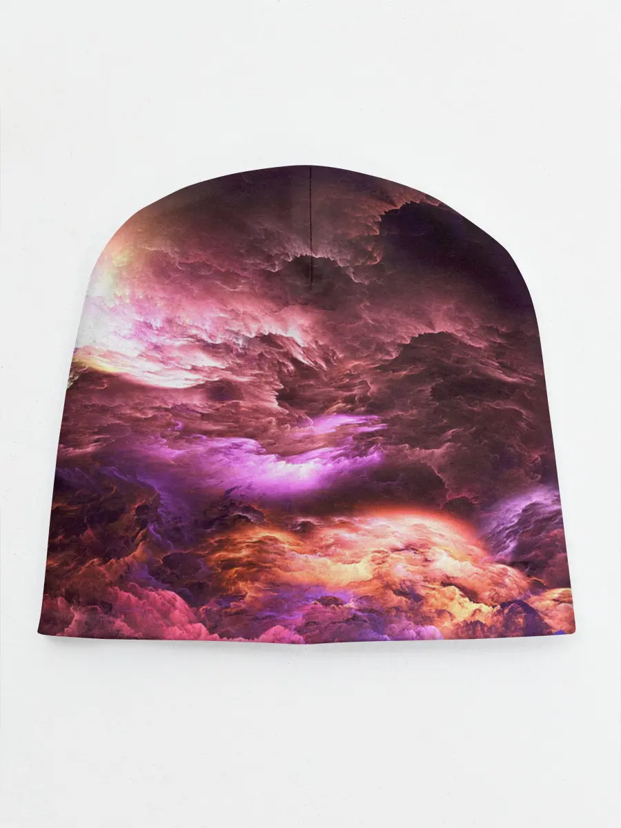 Детская шапка / закат абстракция