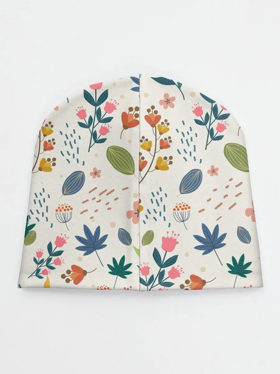 Детская шапка / Цветочный орнамент