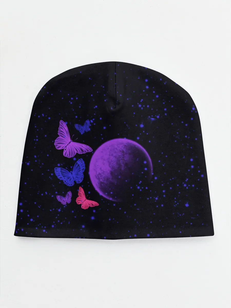 Детская шапка / Бабочки в космосе
