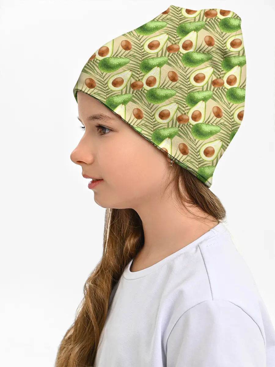 Детская шапка / Веган Авокадо узор