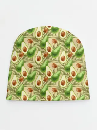 Детская шапка / Веган Авокадо узор