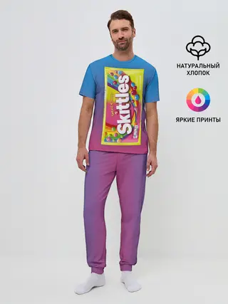 Мужская пижама с брюками / Skittles | Желтый