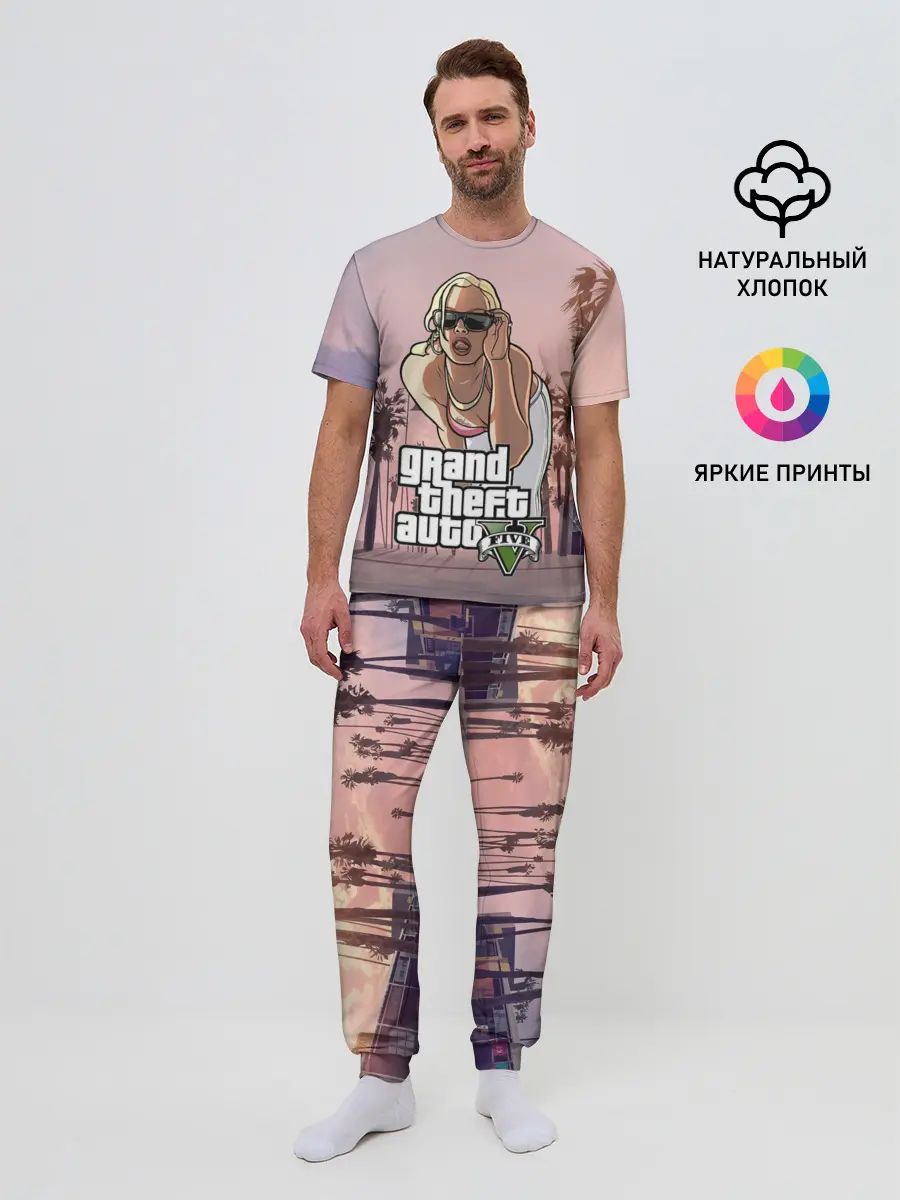 Мужская пижама с брюками / Grand Theft Auto V девушка