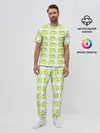 Мужская пижама с брюками / лягушечки