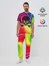 Мужская пижама с брюками / Радужный череп