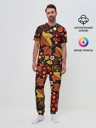 Мужская пижама с брюками / ХОХЛОМА