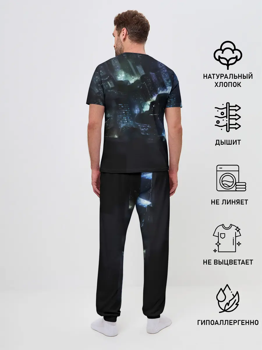 Мужская пижама с брюками / Токийский гуль ночной город