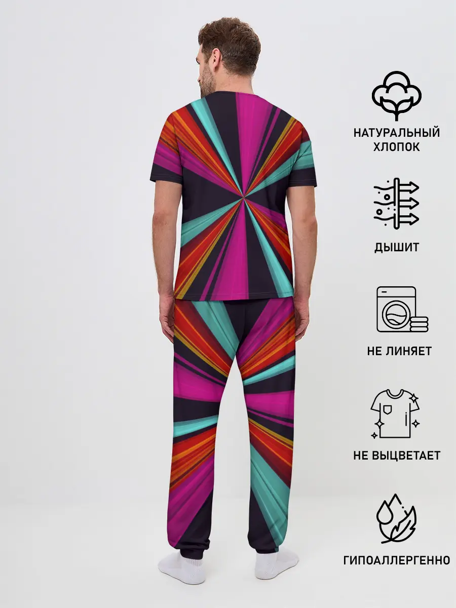 Мужская пижама с брюками / Полосы