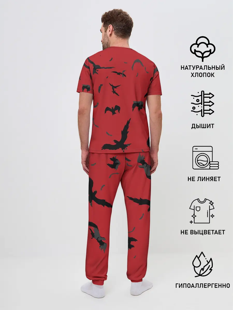Мужская пижама с брюками / Итачи И Вороны