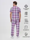 Мужская пижама с брюками / Текстура в клетку