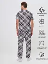 Мужская пижама с брюками / Текстура в клетку
