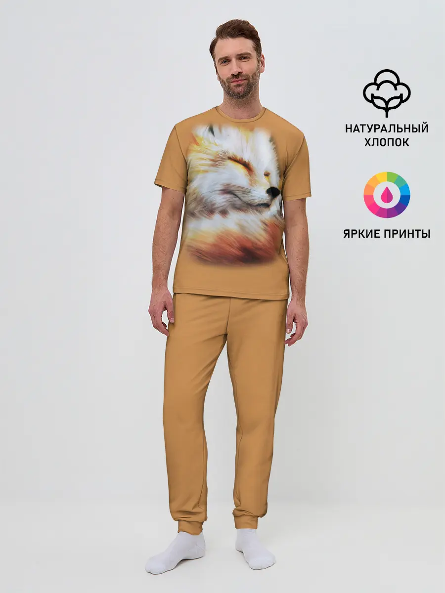 Мужская пижама с брюками / Лисичка