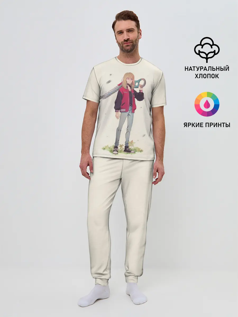 Мужская пижама с брюками / Кавай