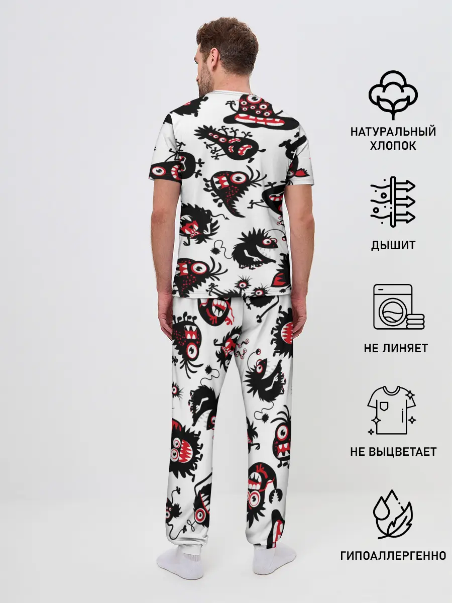 Мужская пижама с брюками / Чудики