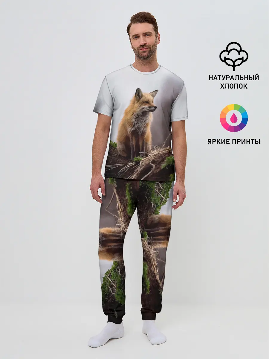 Мужская пижама с брюками / Лиса