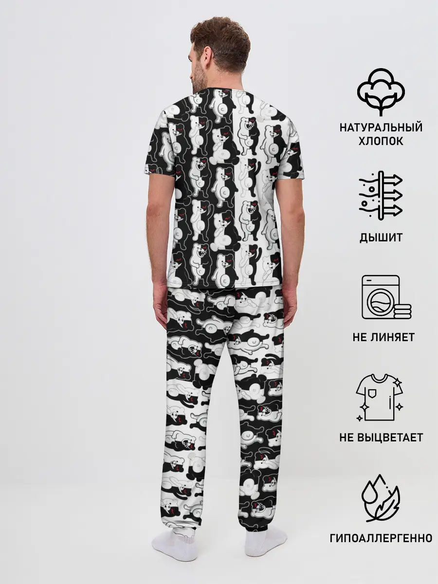 Мужская пижама с брюками / MONOKUMA / МОНОКУМА ПАТТЕРН
