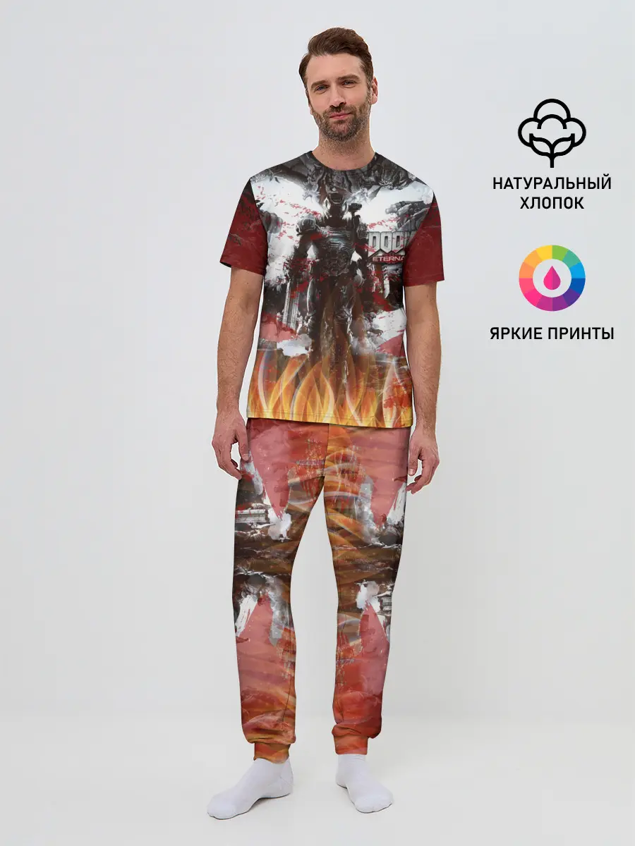 Мужская пижама с брюками / Doom Ethernal Ancient Gods