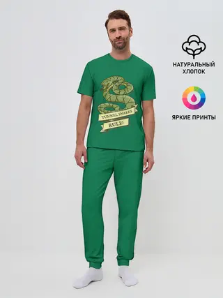 Мужская пижама с брюками / Туннельные змеи рулят!