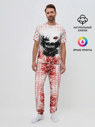 Мужская пижама с брюками / Kaneki Ken face