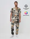 Мужская пижама с брюками / Котики смешные