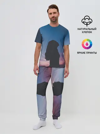 Мужская пижама с брюками / Девушка