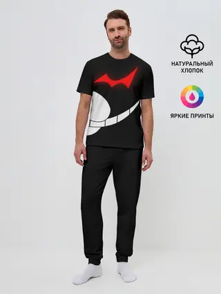 Мужская пижама с брюками / monokuma пол лица