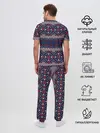 Мужская пижама с брюками / Русские народные узоры